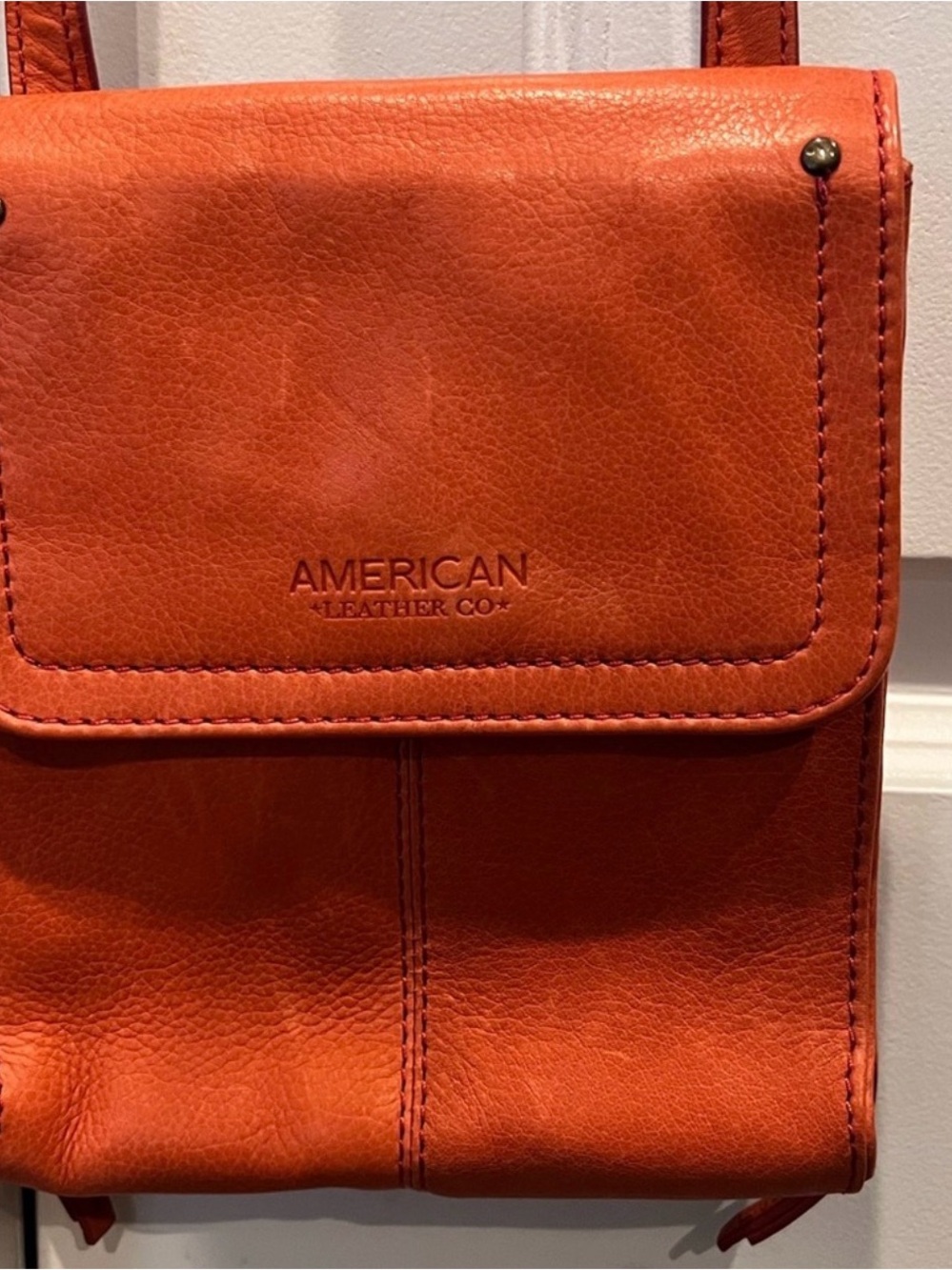 American Leather Co. Kansas Orange Crossbody Bag